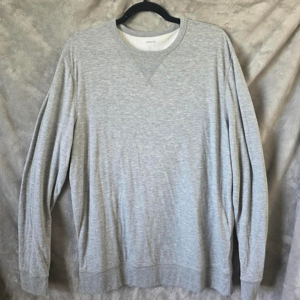 NWOT Sonoma Men's Gray Long Sleeve Shirt Size L